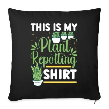 Amoureux des plantes Jardinage Jardiniers - Coussin et housse de 45 x 45 cm - noir - Devant