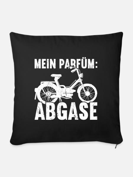Mofa Moped Zweirad Roller Rollerfahrer - Sofakissen mit Füllung 45 x 45 cm - Schwarz