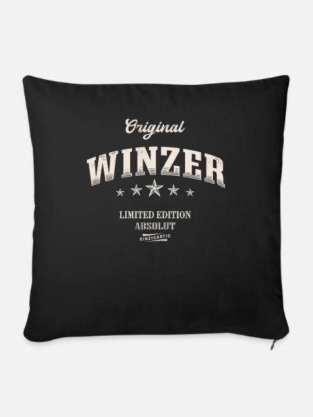 Winzer Limited Edition - Sofakissen mit Füllung 45 x 45 cm - Schwarz