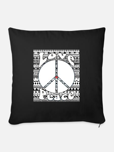 Hippie - Sofakissen mit Füllung 45 x 45 cm - Schwarz
