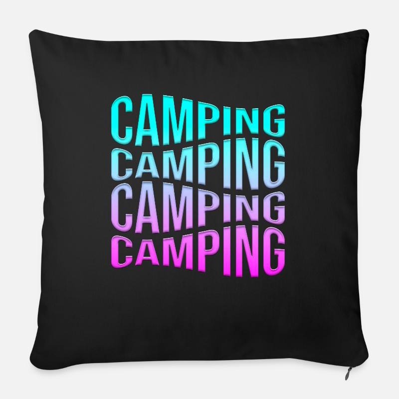 campen - Sofakissen mit Füllung 45 x 45 cm - Schwarz