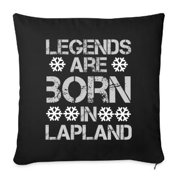 Legenden werden in Lappland geboren - Sofakissen mit Füllung 45 x 45 cm - Schwarz - Vorne