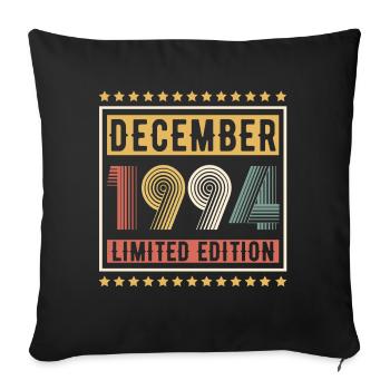 Millésime Décembre 1994 Edition Limitée Anniversaire - Coussin et housse de 45 x 45 cm - noir - Devant
