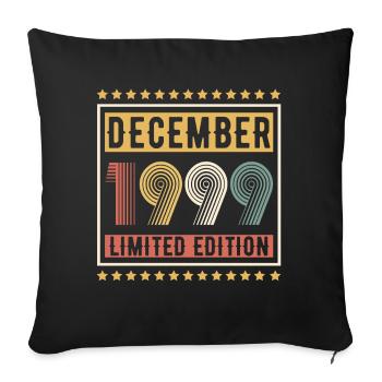 Millésime Décembre 1999 Edition Limitée Anniversaire - Coussin et housse de 45 x 45 cm - noir - Devant
