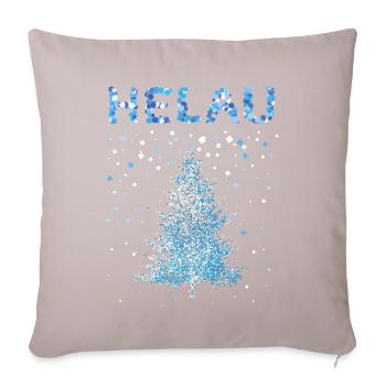 Karneval Konfetti Helau Weihnachtszeit Christbaum - Sofakissen mit Füllung 45 x 45 cm - helles Taupe - Vorne