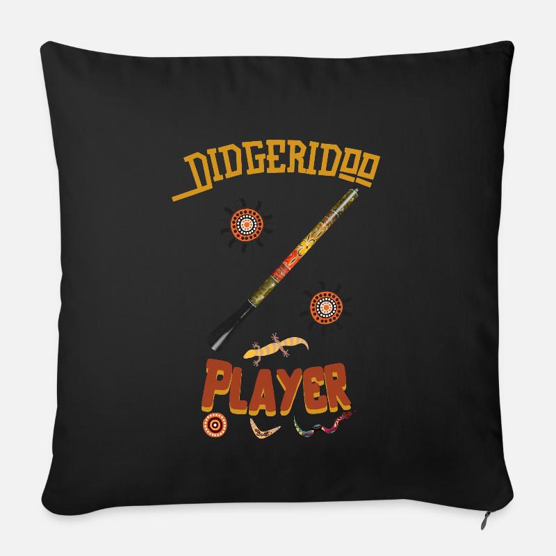 Didgeridoo Player Didgeridoo Spieler Australien - Sofakissen mit Füllung 45 x 45 cm - Schwarz