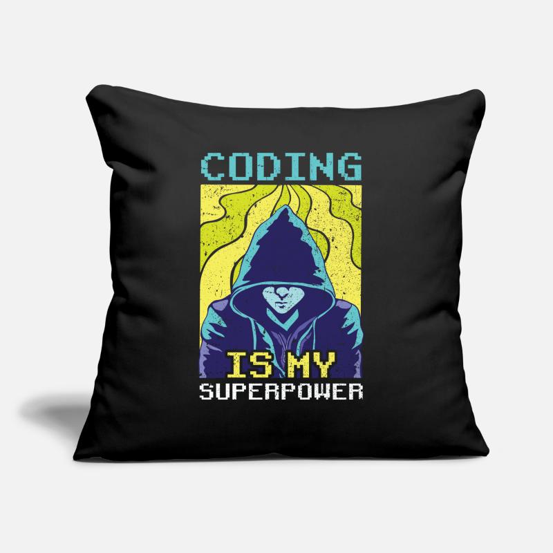 Le codage est mon programmeur codeur superpuissant Coussin et housse de 45 x 45 cm