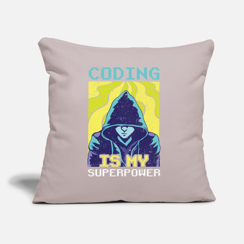 Le codage est mon programmeur codeur superpuissant Coussin et housse de 45 x 45 cm