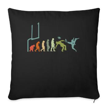Footballspieler Rugby-ball Football-Game Evolution - Sofakissen mit Füllung 45 x 45 cm - Schwarz - Vorne