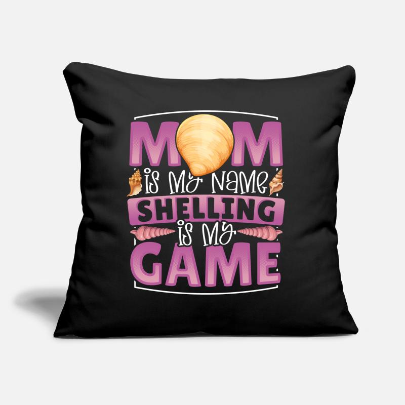 Seashell Collecting Design for an Shell Hunter Sofa pillow with filling 45cm x 45cm