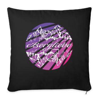 BERG LIEBE SILHOUETTE - Sofakissen mit Füllung 45 x 45 cm - Schwarz - Vorne