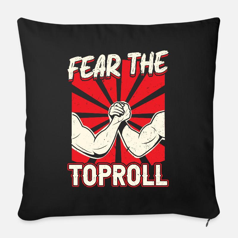 Fear The Toproll - Bras de fer - Coussin et housse de 45 x 45 cm - noir