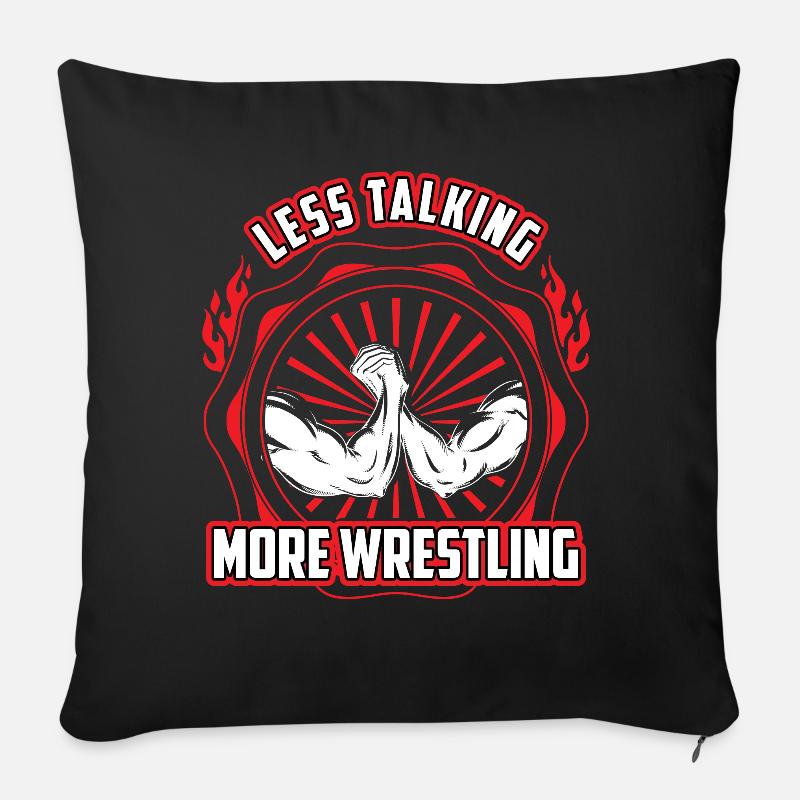 Less Talking - More Arm Wrestling - Sofakissen mit Füllung 45 x 45 cm - Schwarz