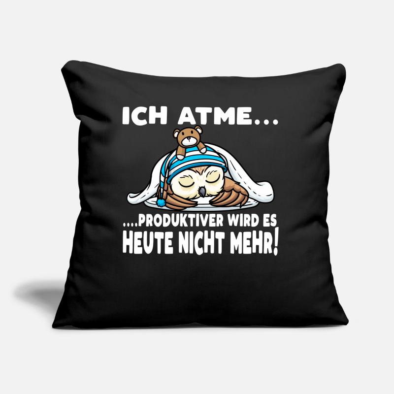 Schlummernde Eule Mit Kuscheltier Schlaf Sofakissen mit Füllung 45 x 45 cm