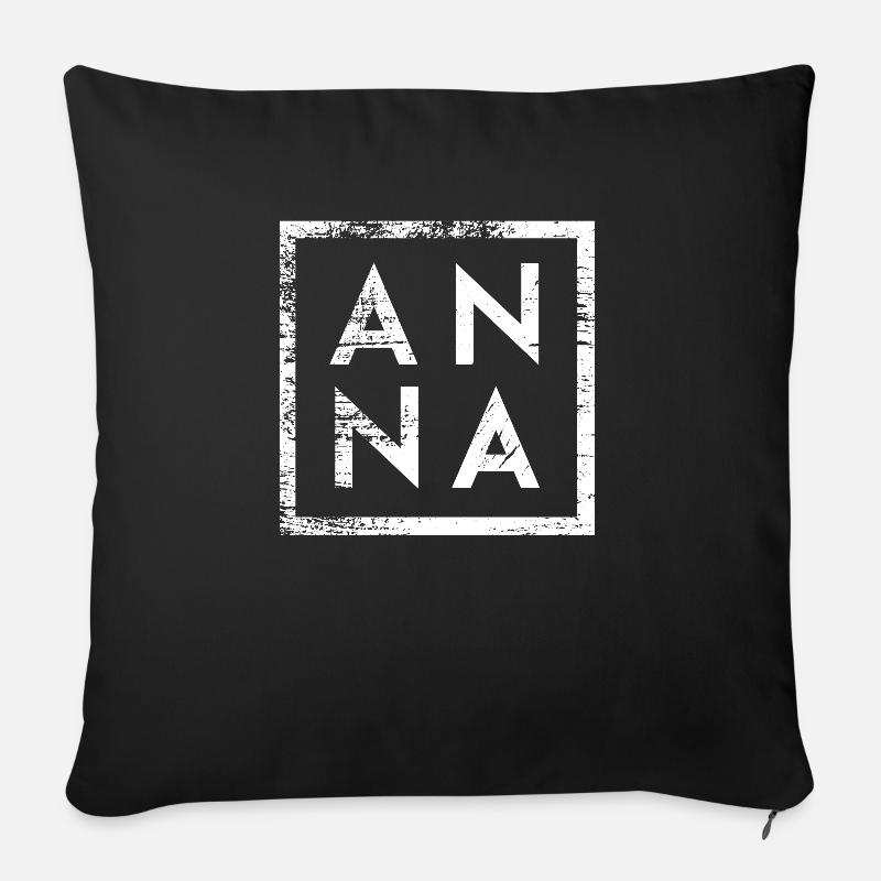 Anna Minimalismus - Sofakissen mit Füllung 45 x 45 cm - Schwarz