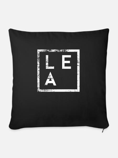 Lea Minimalismus - Sofakissen mit Füllung 45 x 45 cm - Schwarz