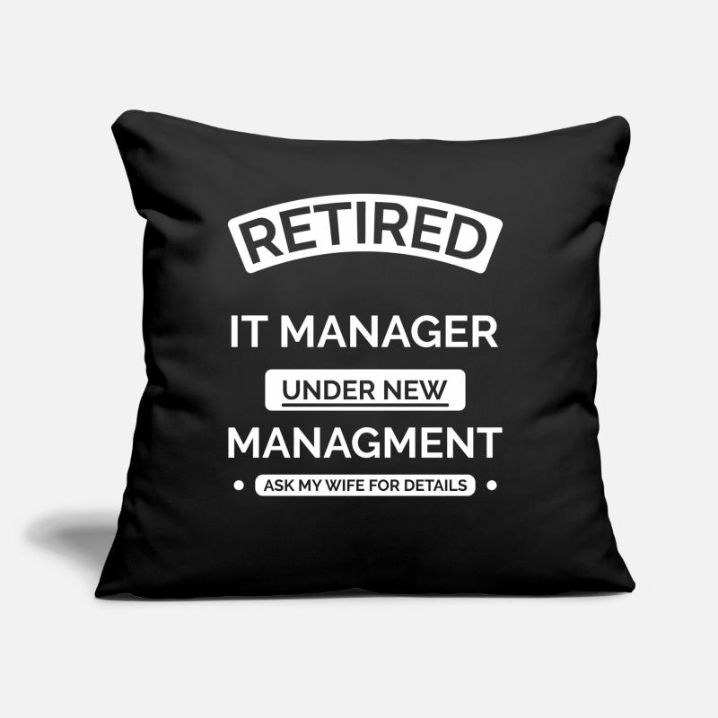 Responsable informatique à la retraite Coussin et housse de 45 x 45 cm