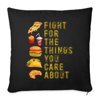 Battez-vous pour les choses qui vous tiennent à cœur - Coussin et housse de 45 x 45 cm - noir - Devant