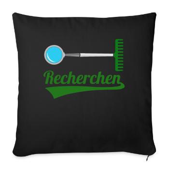 Recherchen Wortwitz - Sofakissen mit Füllung 45 x 45 cm - Schwarz - Vorne