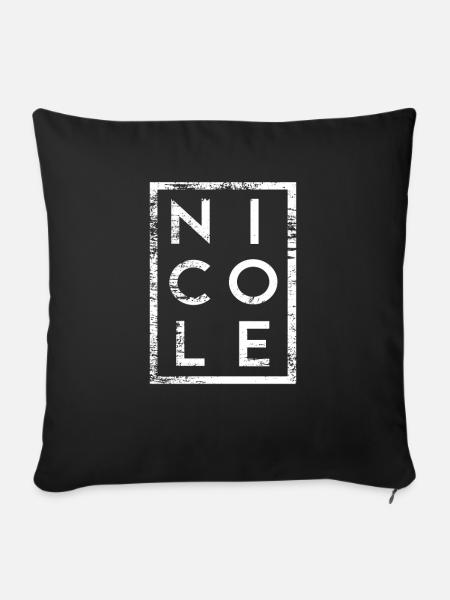 Nicole Minimalismus - Sofakissen mit Füllung 45 x 45 cm - Schwarz