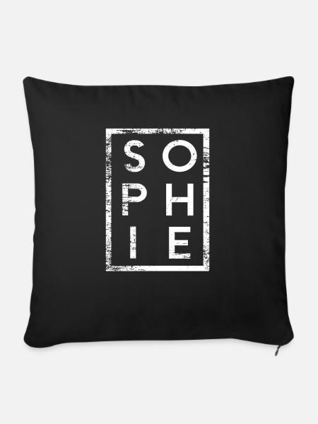 Sophie Minimalismus - Sofakissen mit Füllung 45 x 45 cm - Schwarz