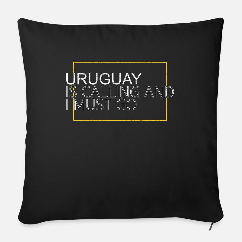 Uruguay Spruch - Sofakissen mit Füllung 45 x 45 cm - Schwarz