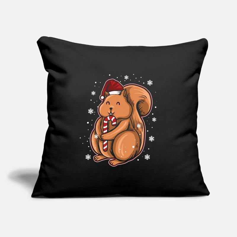 Pull de Noël laid Écureuil de Noël Coussin et housse de 45 x 45 cm
