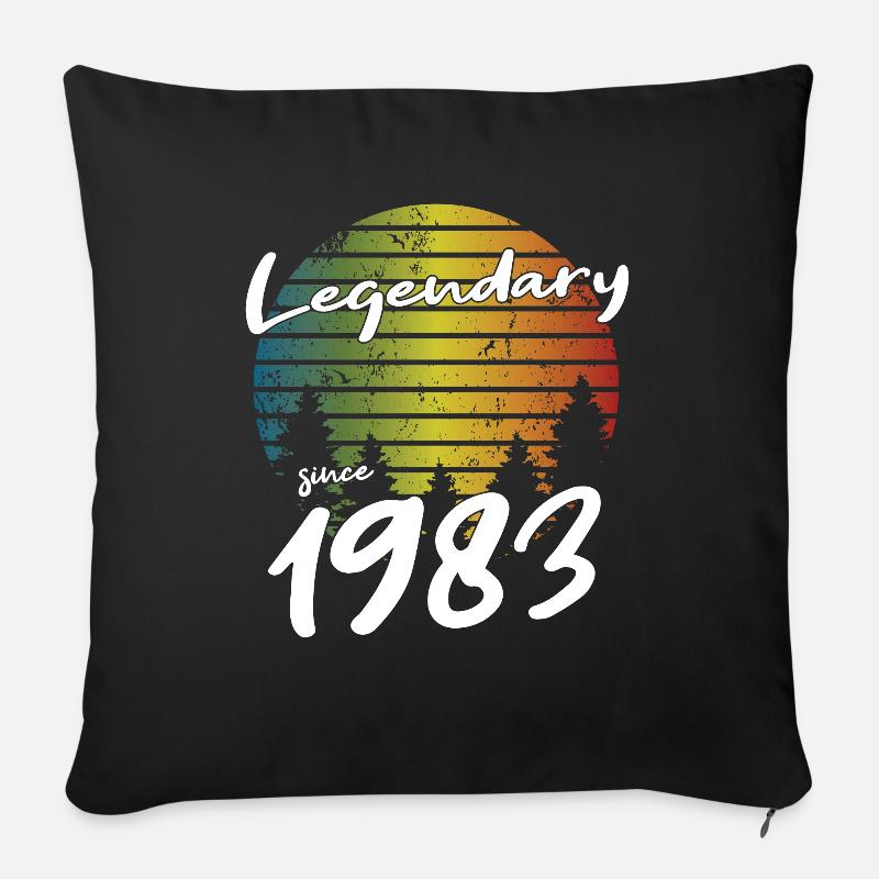 40. Geburtstag Legendary Since 1983 - Sofakissen mit Füllung 45 x 45 cm - Schwarz