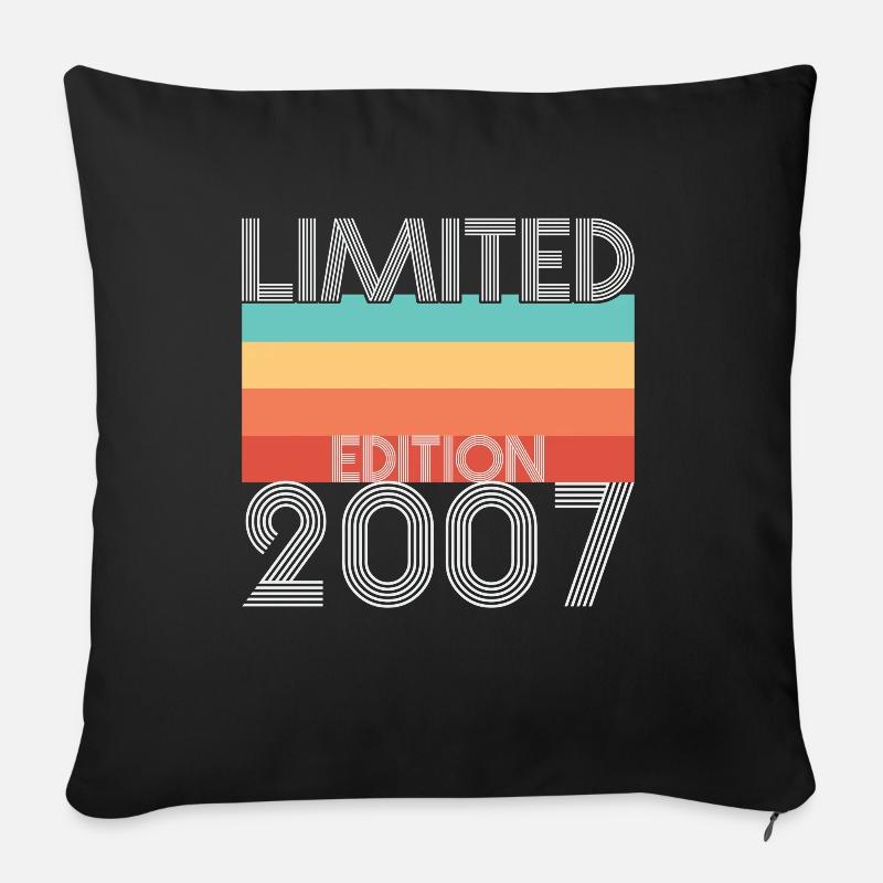 Limited Edition Retro 2007 - Sofakissen mit Füllung 45 x 45 cm - Schwarz