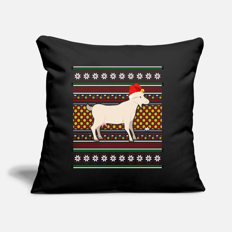 Moche pull de Noël Tshirt Chèvre de Noël Coussin et housse de 45 x 45 cm
