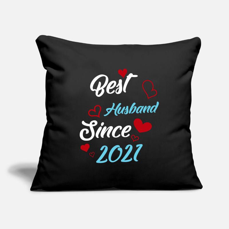 Bester Ehemann seit 2021 Hochzeit Sofakissen mit Füllung 45 x 45 cm