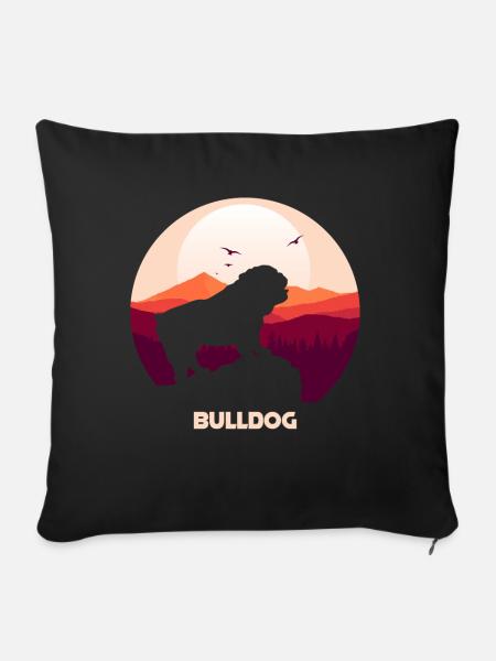 Bulldog - Sofakissen mit Füllung 45 x 45 cm - Schwarz