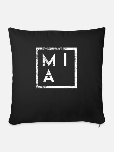 Mia Minimalismus - Sofakissen mit Füllung 45 x 45 cm - Schwarz