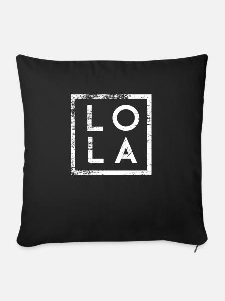 Lola Minimalismus - Sofakissen mit Füllung 45 x 45 cm - Schwarz