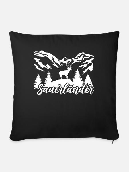 Sauerländer - Sofakissen mit Füllung 45 x 45 cm - Schwarz