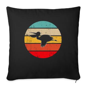 Pelikan Rétro - Coussin et housse de 45 x 45 cm - noir - Devant