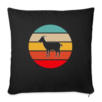 Goat Retro - Sofa pillow with filling 45cm x 45cm - black - Front