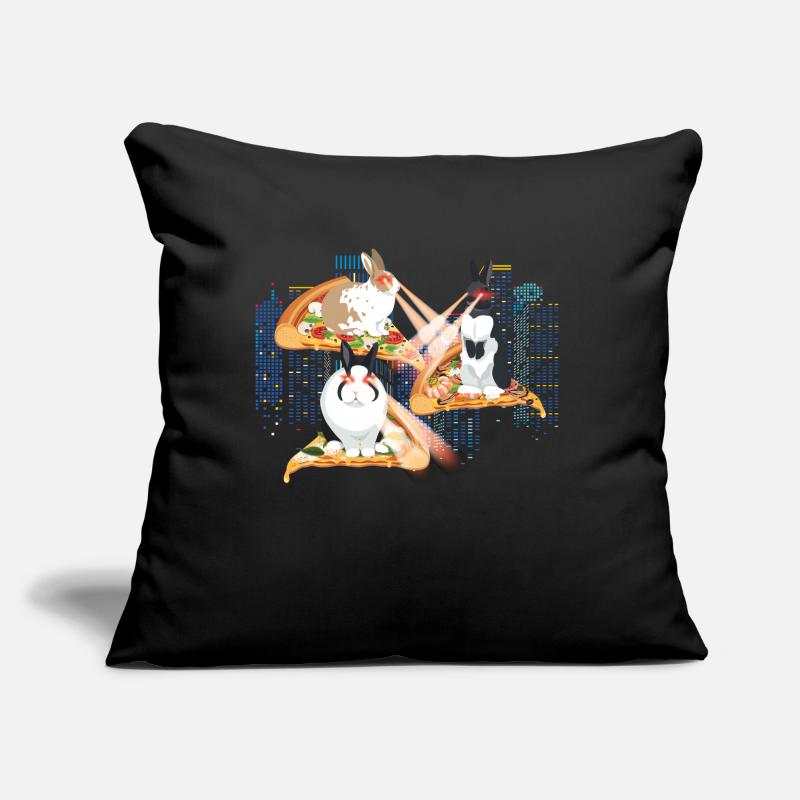 Laser Rabbits Pizza Easter Space Sofa pillow with filling 45cm x 45cm