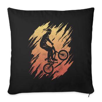 BMX Rider Jeunes cyclistes Cascade BMX - Coussin et housse de 45 x 45 cm - noir - Devant
