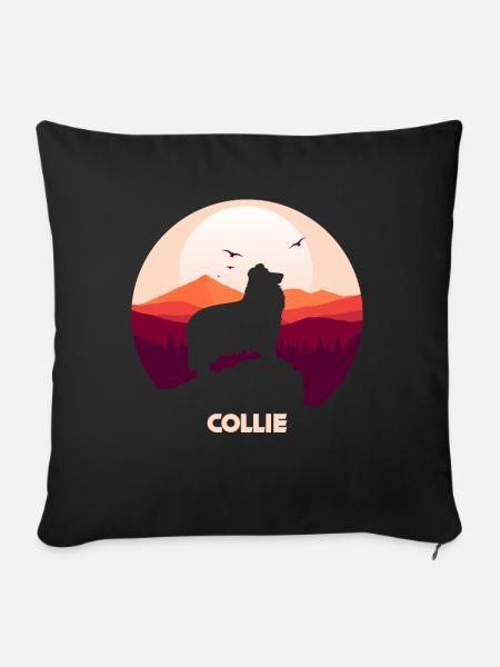 Collie - Sofakissen mit Füllung 45 x 45 cm - Schwarz