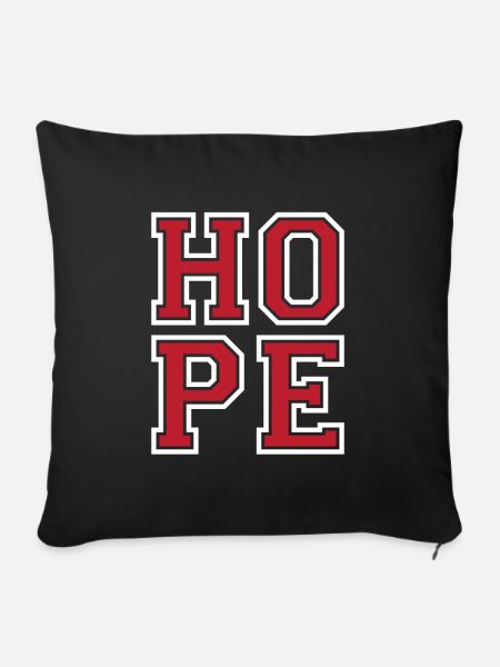 Hope - Sofakissen mit Füllung 45 x 45 cm - Schwarz