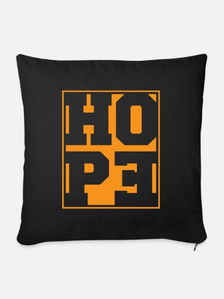 Hope - Sofakissen mit Füllung 45 x 45 cm - Schwarz