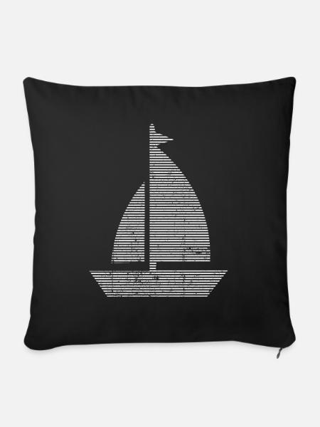 Segeln - Sofakissen mit Füllung 45 x 45 cm - Schwarz
