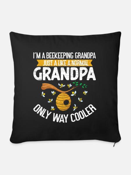 Beekeeper Opa Imker Geschenk - Sofakissen mit Füllung 45 x 45 cm - Schwarz