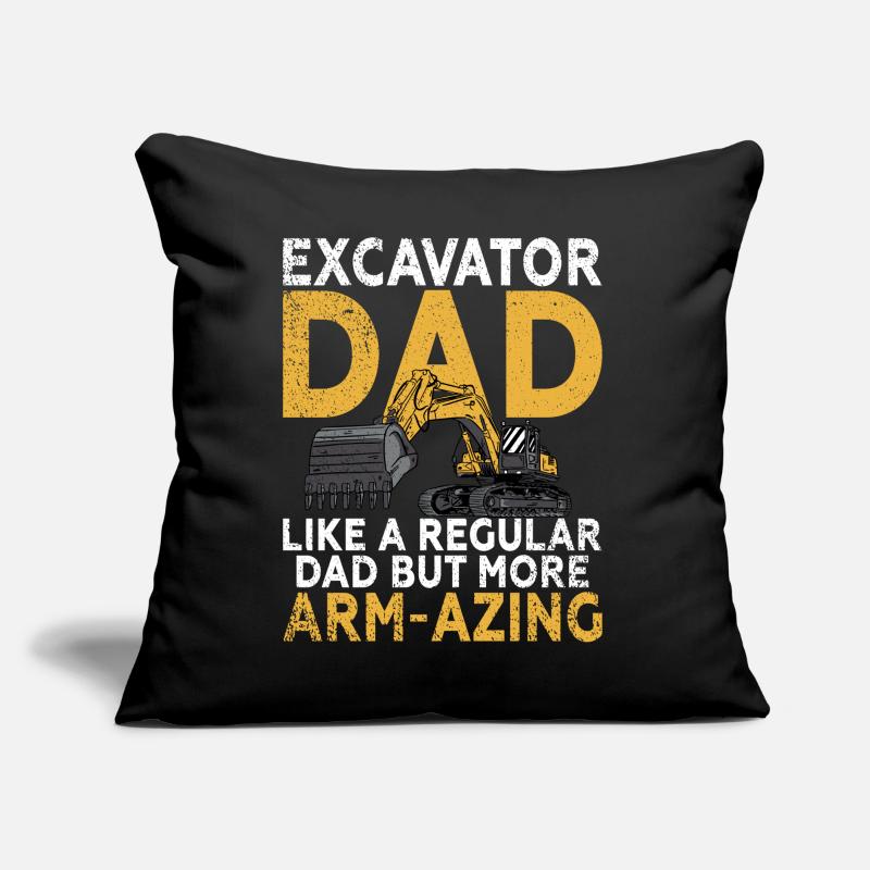 Funny construction workers & construction site excavator drivers Sofa pillow with filling 45cm x 45cm