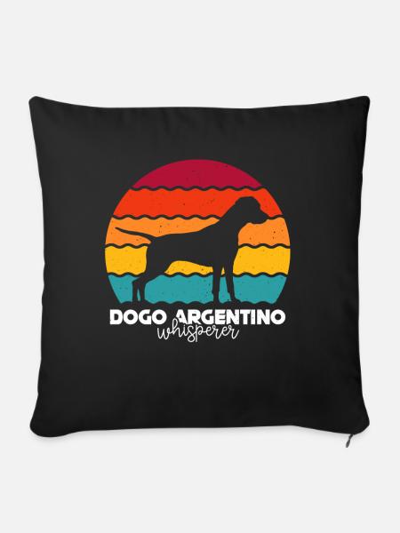 Dogo Argentino - Sofakissen mit Füllung 45 x 45 cm - Schwarz