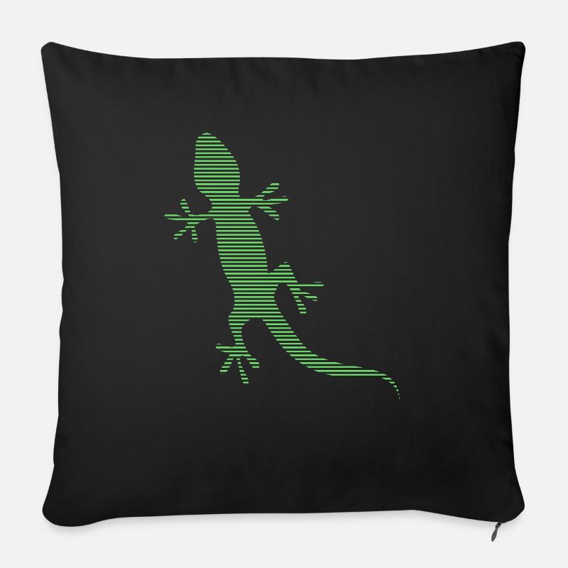 Lizard - Sofa pillow with filling 45cm x 45cm - black