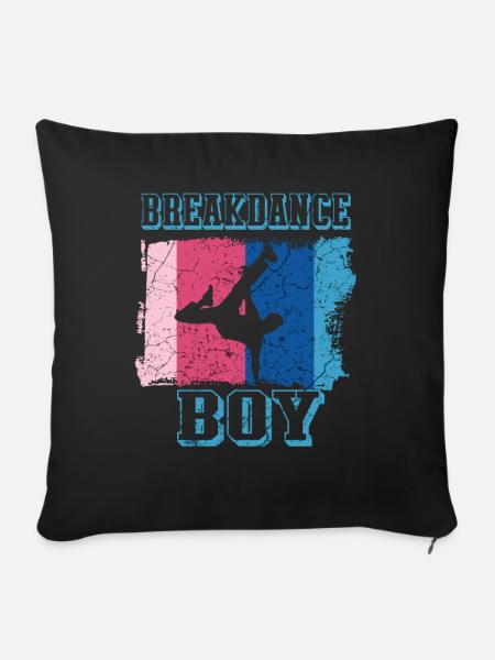Breakdance Junge Breakdancer BBoy - Sofakissen mit Füllung 45 x 45 cm - Schwarz