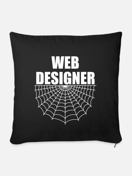 Web Designer - Sofakissen mit Füllung 45 x 45 cm - Schwarz