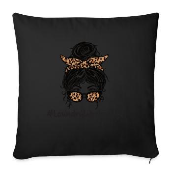 Wash workers - Sofa pillow with filling 45cm x 45cm - black - Front